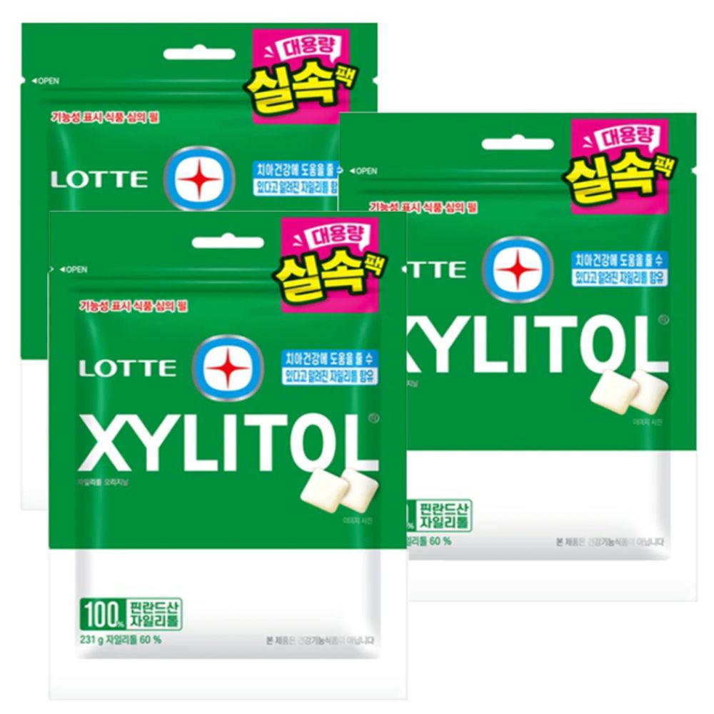 롯데 자일리톨 오리지날 231g 리필 x 3개