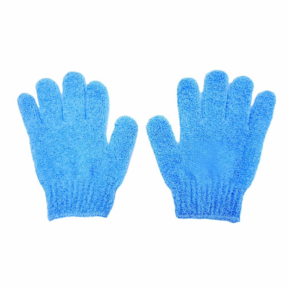 샤워 때장갑 목욕 때타올 블루 좌우한쌍