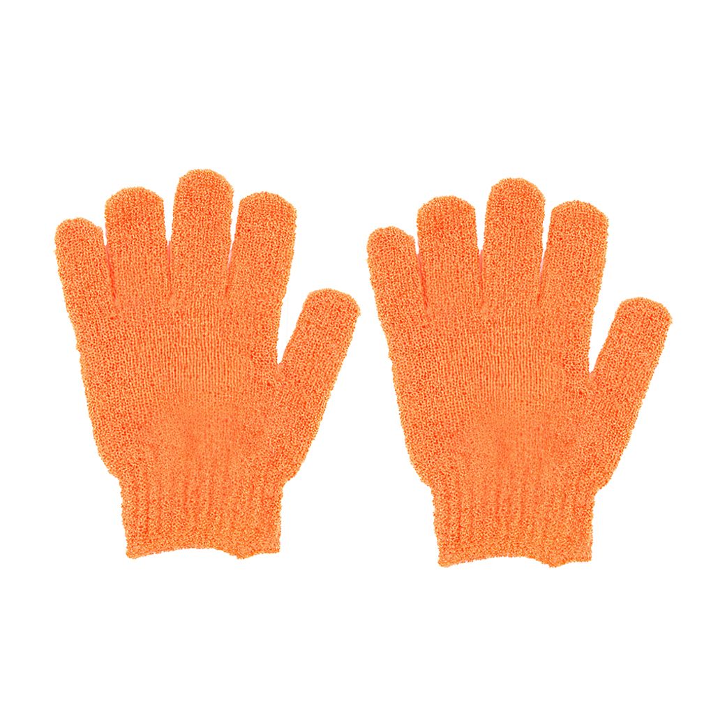 샤워 때장갑 목욕 때타올 오렌지 좌우한쌍