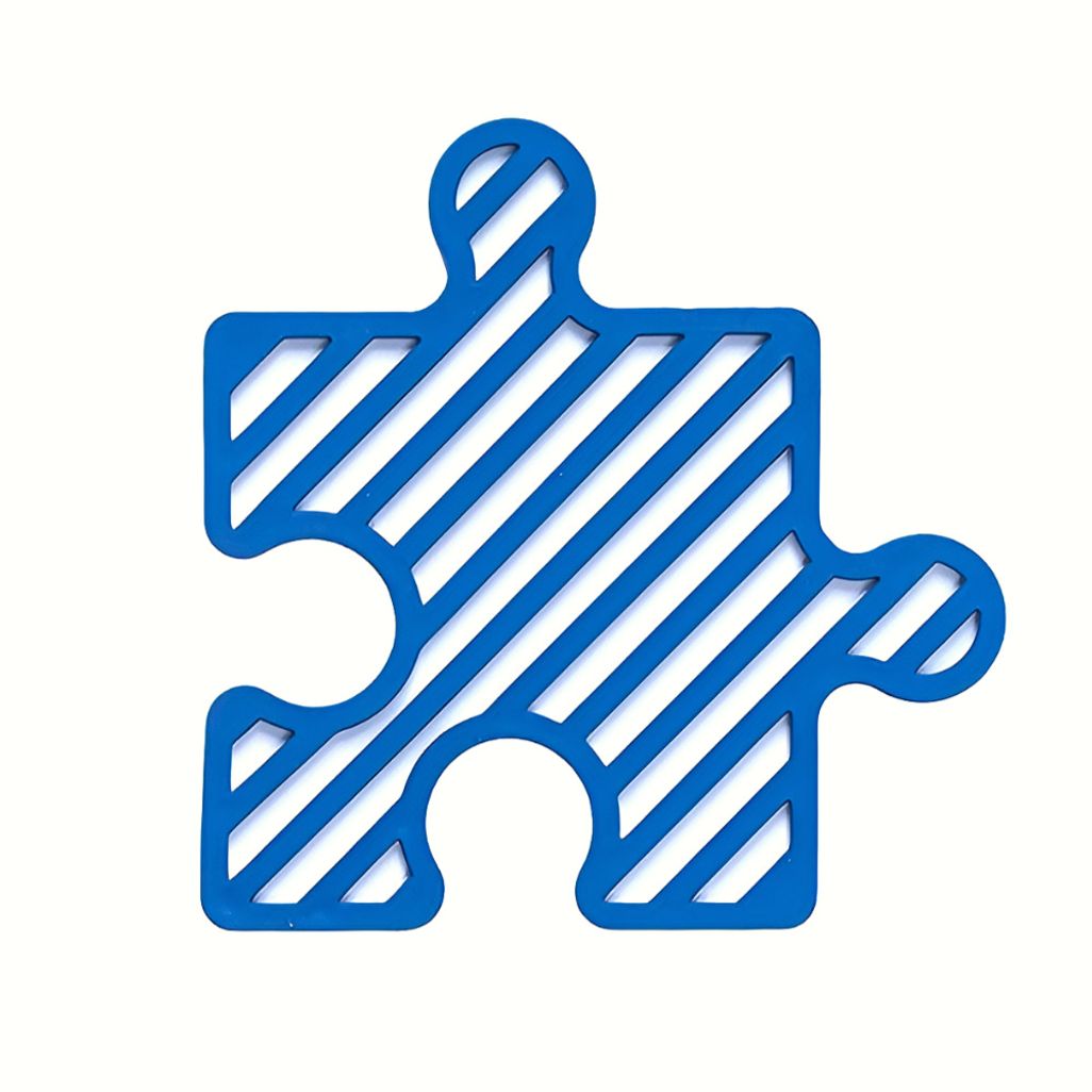퍼즐 냄비 컵 실리콘 받침대 블루
