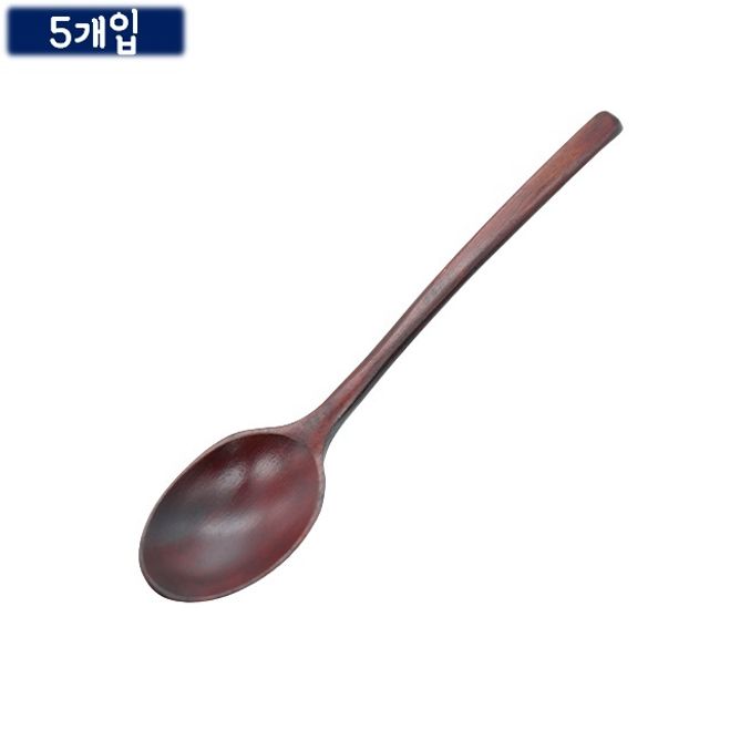 옻칠 나무 숟가락 5p 약23cm 원목