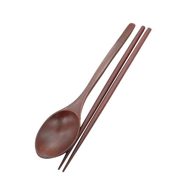 옻칠 나무 수저 약23cm