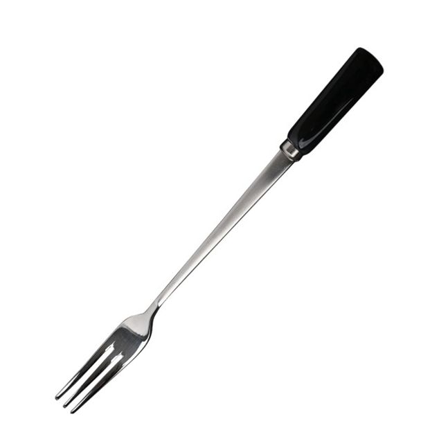 모던한 블랙 도자기핸들 스텐 티포크-소 케이크 과일 찍어 먹는 포크