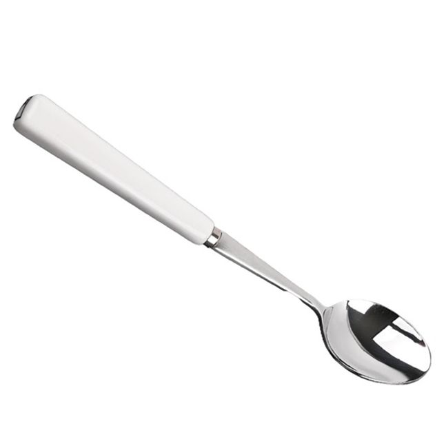 모던한 화이트 도자기핸들 커피 티스푼-대 홈카페 요거트 숟가락