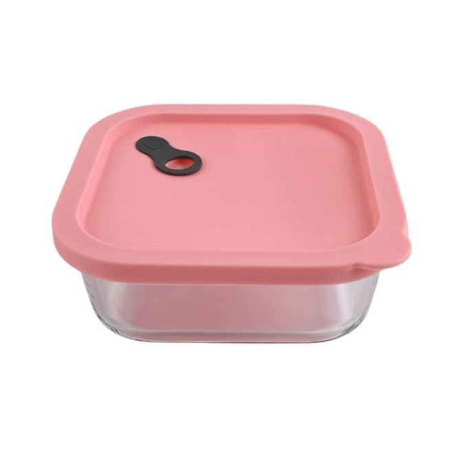 400도 내열 유리 반찬통 (특특대) 정사각1100ml 숨쉬는 에어홀 뚜껑 스팀홀