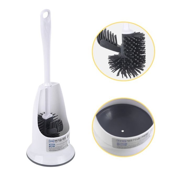 TPR 변기솔 세트 흠집 없는 실리콘 화장실 청소솔