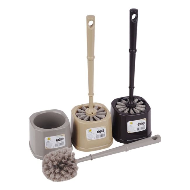 물빠짐 좋은 사각 케이스 변기 청소 솔-색상랜덤