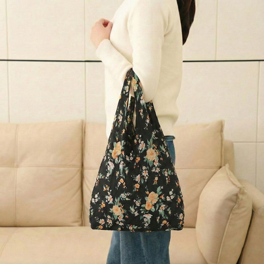 휴대용 꽃 접는 접이식 시장 바구니 가방 장바구니