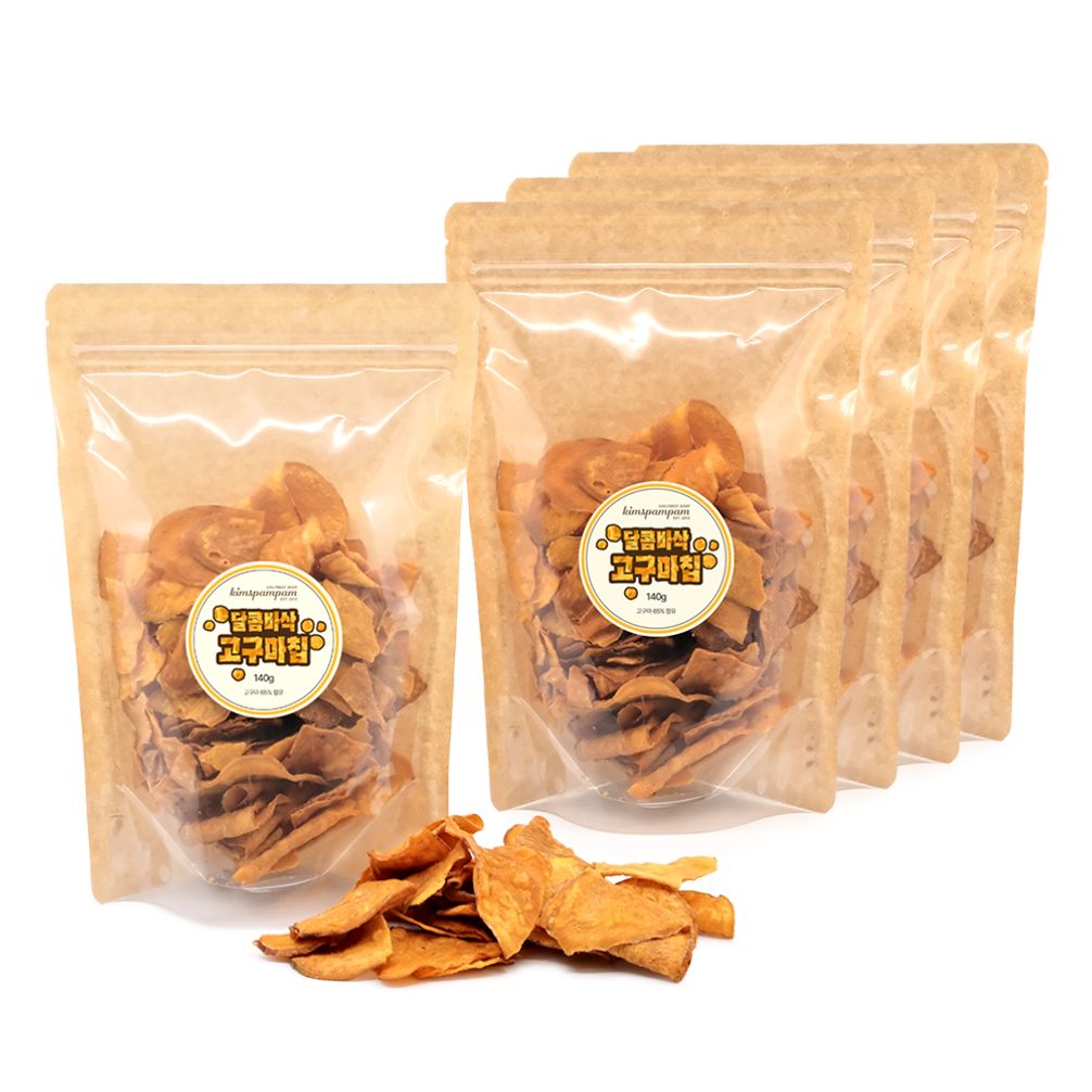 킴스팜팜 달콤바삭 고구마칩 140g (5개) 과자 간식