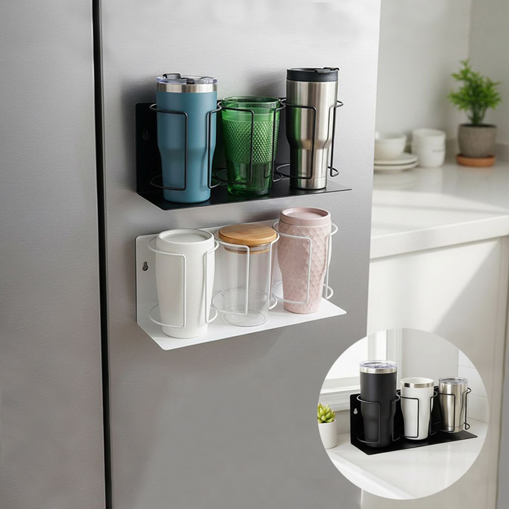 생활건강 자석 부착형 텀블러 보관 정리 3구 거치대 2종