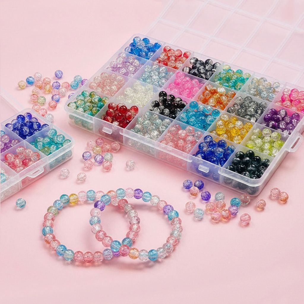 비즈아트 영롱한 컬러 24칸 크리스탈 크렉 비즈 세트