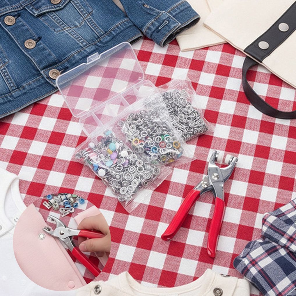 수예용품 단추가 필요할 땐 똑딱이 단추+펀치세트 3종