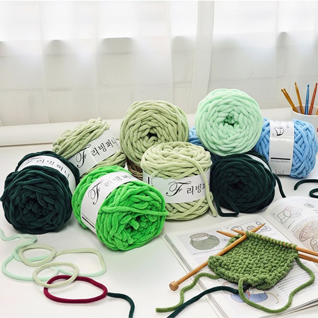 뜨개질공예 폭신하고 부드러운 8mm 도톰 수면 실 34종