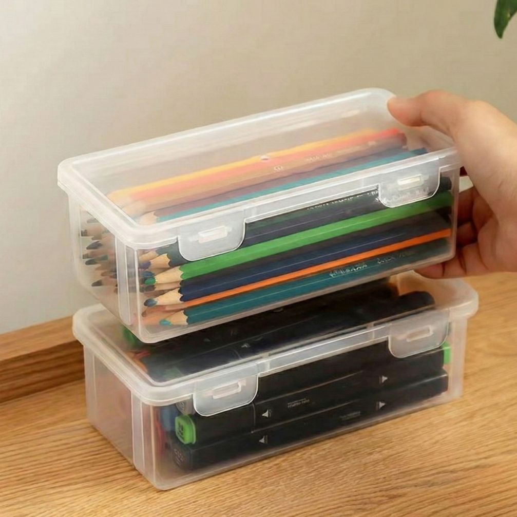 다용도 문구류 수납함 플라스틱 필통