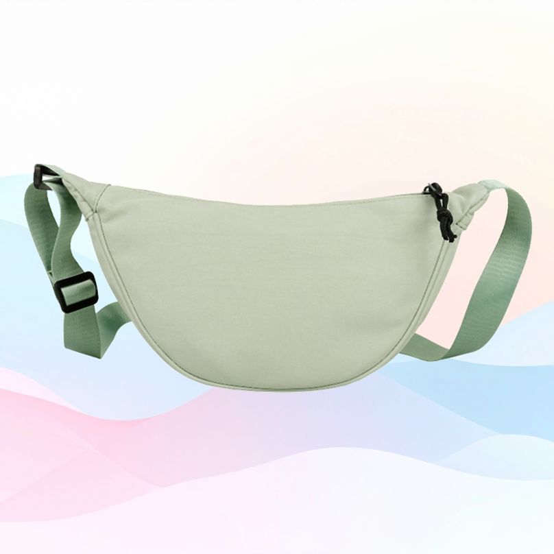 여행용 반달 미니 크로스백 나일론 가벼운 파우치겸용