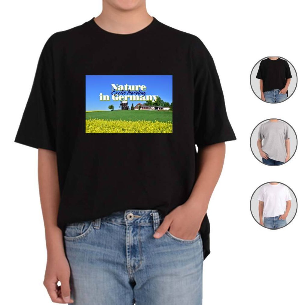 반팔티 유럽 건축물 독일 풍경 11번 그림 다양한색상 전사이즈