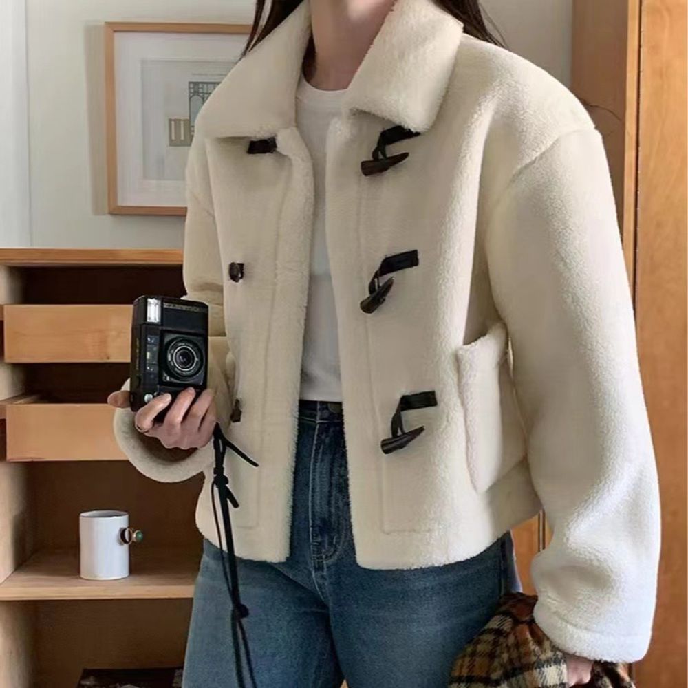 겨울 양털 더블 숏자켓 큐티 아우터