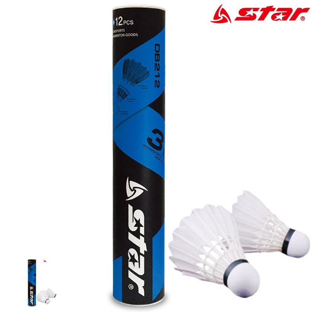 배드민턴콕 경기용 일반용 고급형 내구형 셔틀콕발사기 셔틀콕 깃털 12개입 DB212
