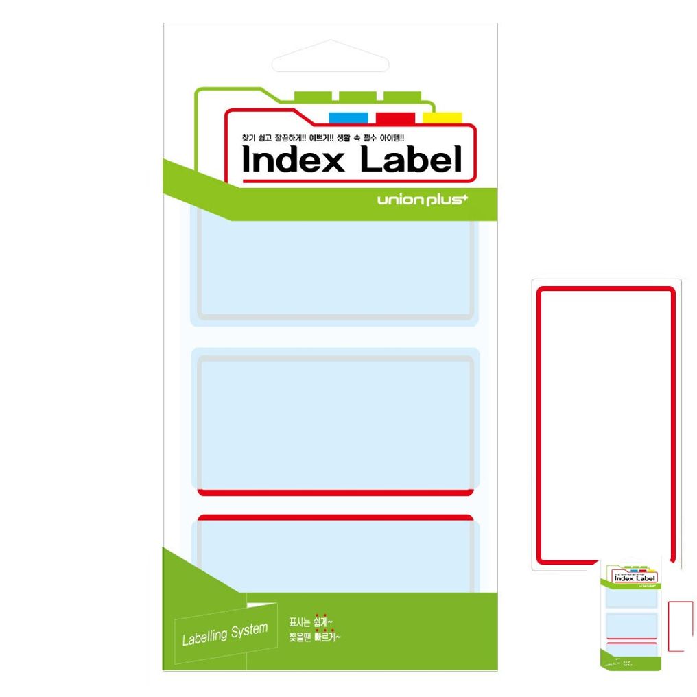 파일견출지 스티커 분류용 서류정리 사무용 문구 견출지 보호필름 87x38 적색 13매입