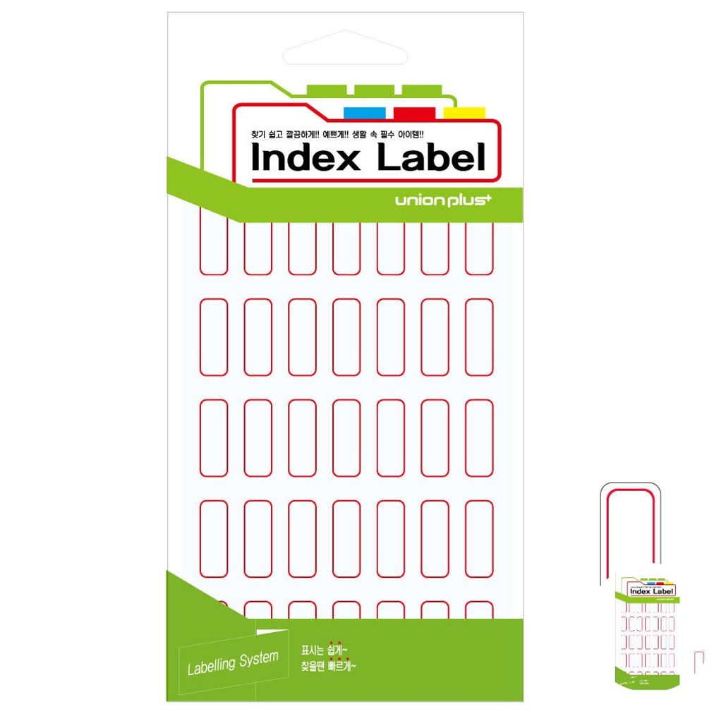파일견출지 스티커 분류용 서류정리 사무용 문구 견출지 일반 10x24 적색 18매입