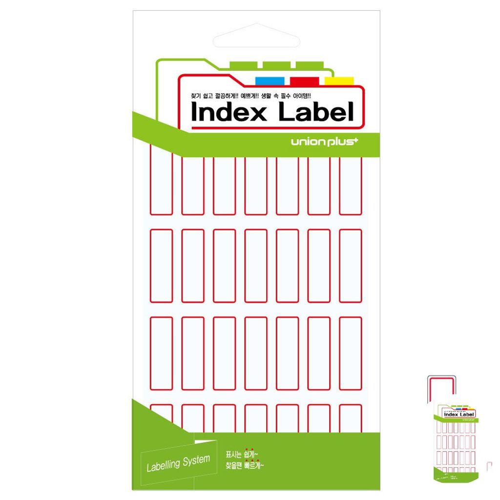 파일견출지 스티커 분류용 서류정리 사무용 문구 컬러 견출지 일반 11x32 적색 18매입