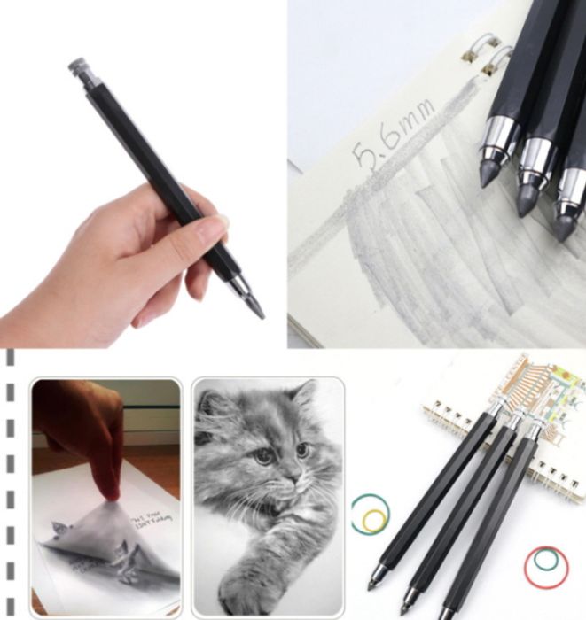 홀더 샤프 5.6mm 샤프너 내장 제도 목공 필기구