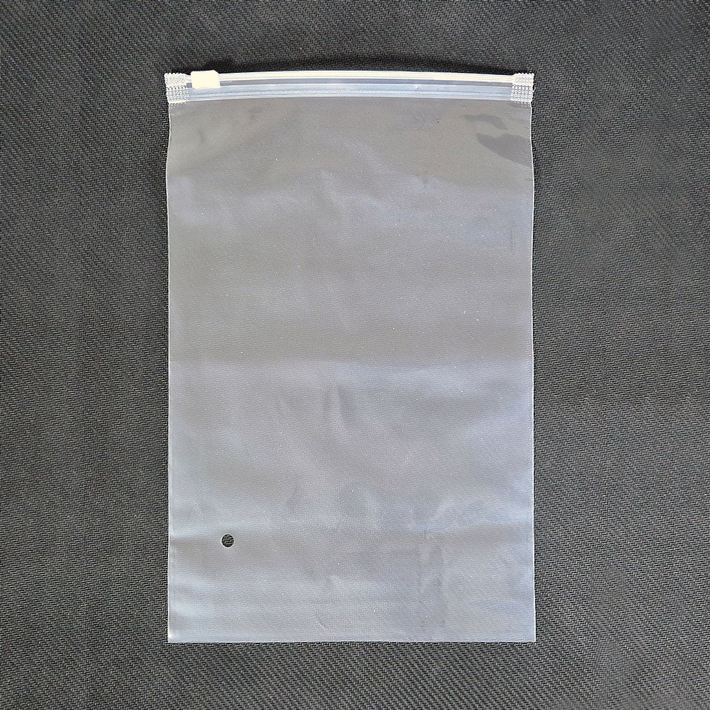투명 슬라이딩 PVC 세로 지퍼백 17x25cm