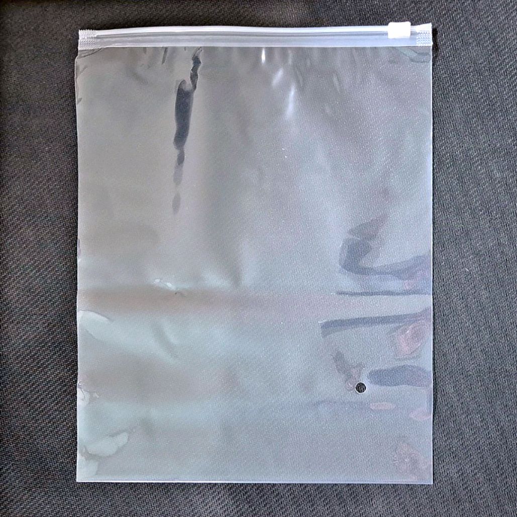 투명 슬라이딩 PVC 세로 지퍼백 20x25cm