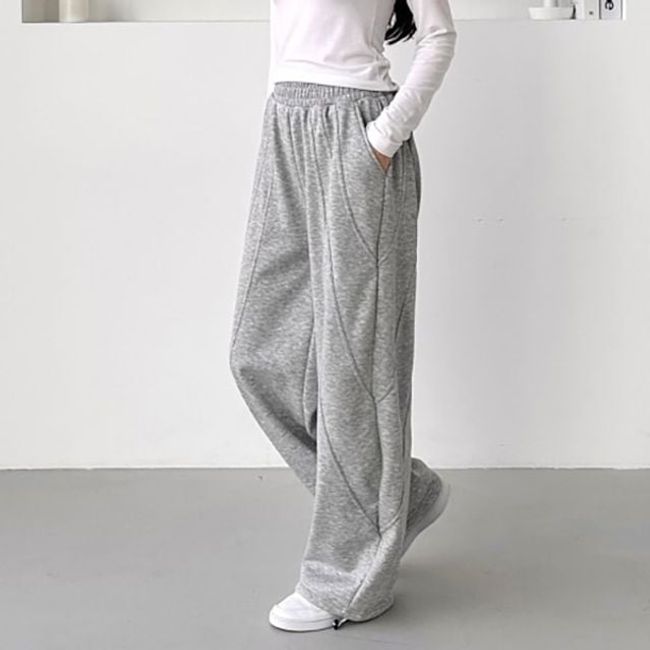 여성 스트링 포인트 스트릿 와이드팬츠 ATZ