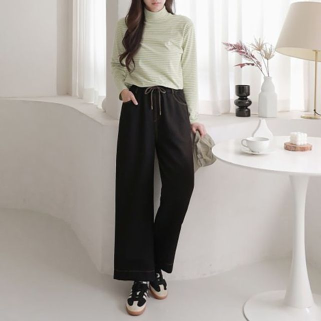 여성 러블리 데일리 소프트 일자바지 ATZ