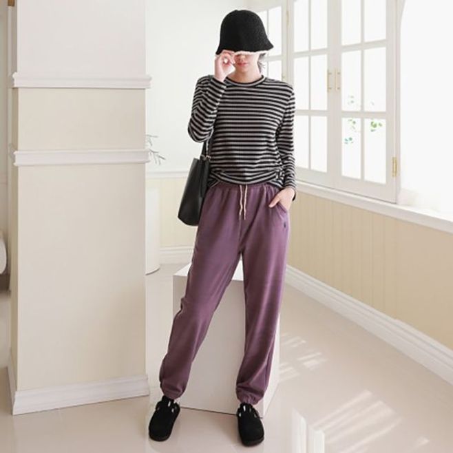 여성 밴딩 무지 베이직 조거팬츠 ATZ