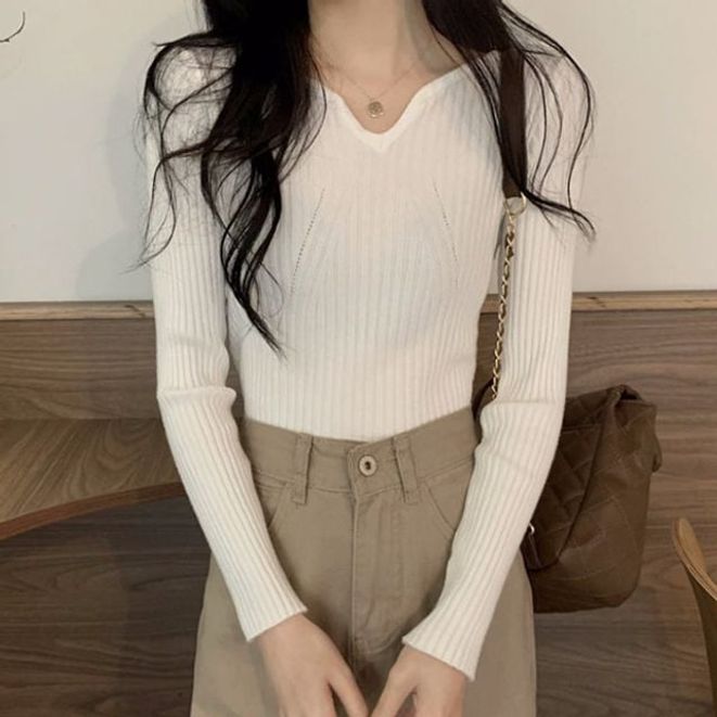 기모 브이넥 긴팔티 ATZ