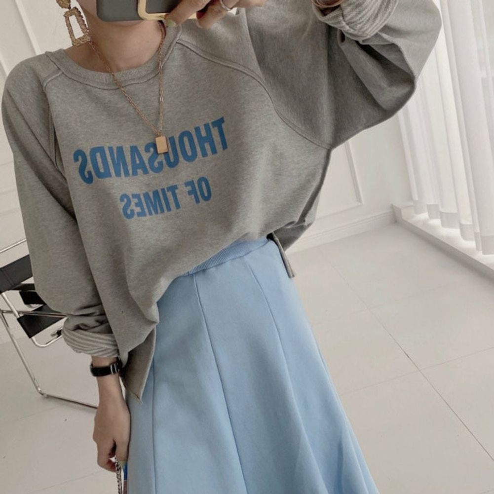 내추럴 빈티지 무드 레터링 맨투맨 ATZ