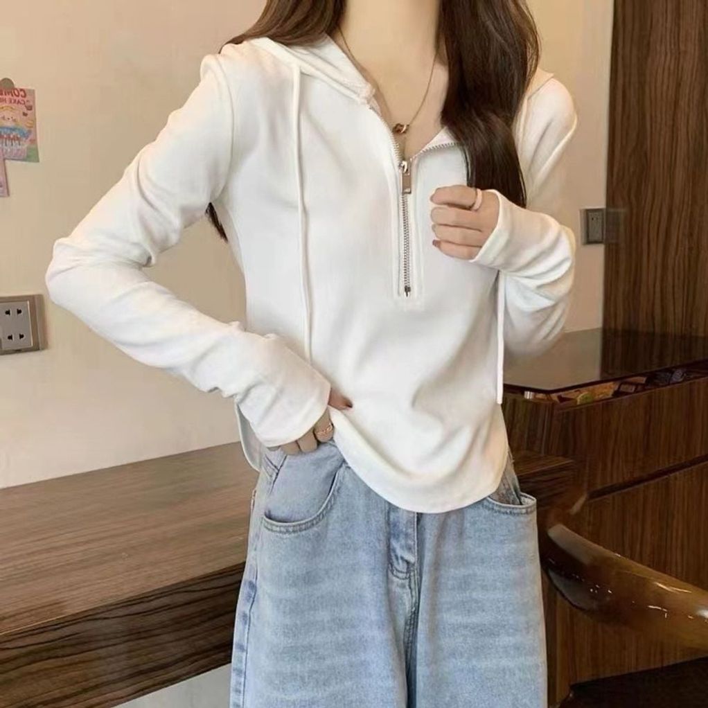 데일리 봄 가을 트랜디룩 긴팔 하프집업 ATZ