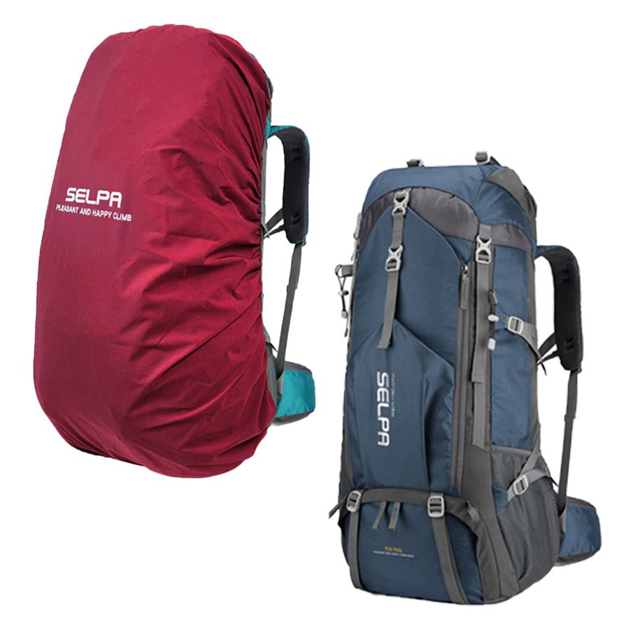 백패킹배낭 여행용백팩 캠핑 하이킹 레인커버 60L 등산가방