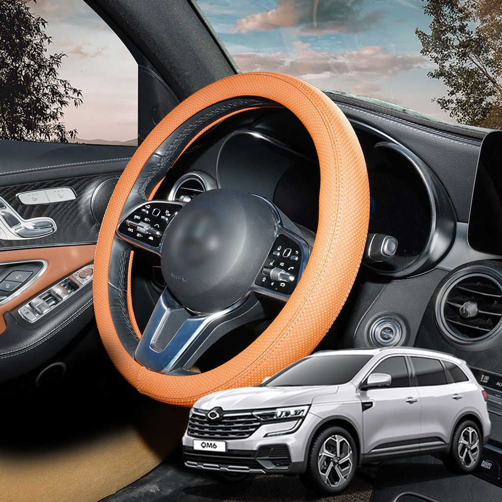 QM6 사계절 순정형 논슬립 타공 스티치 핸들커버