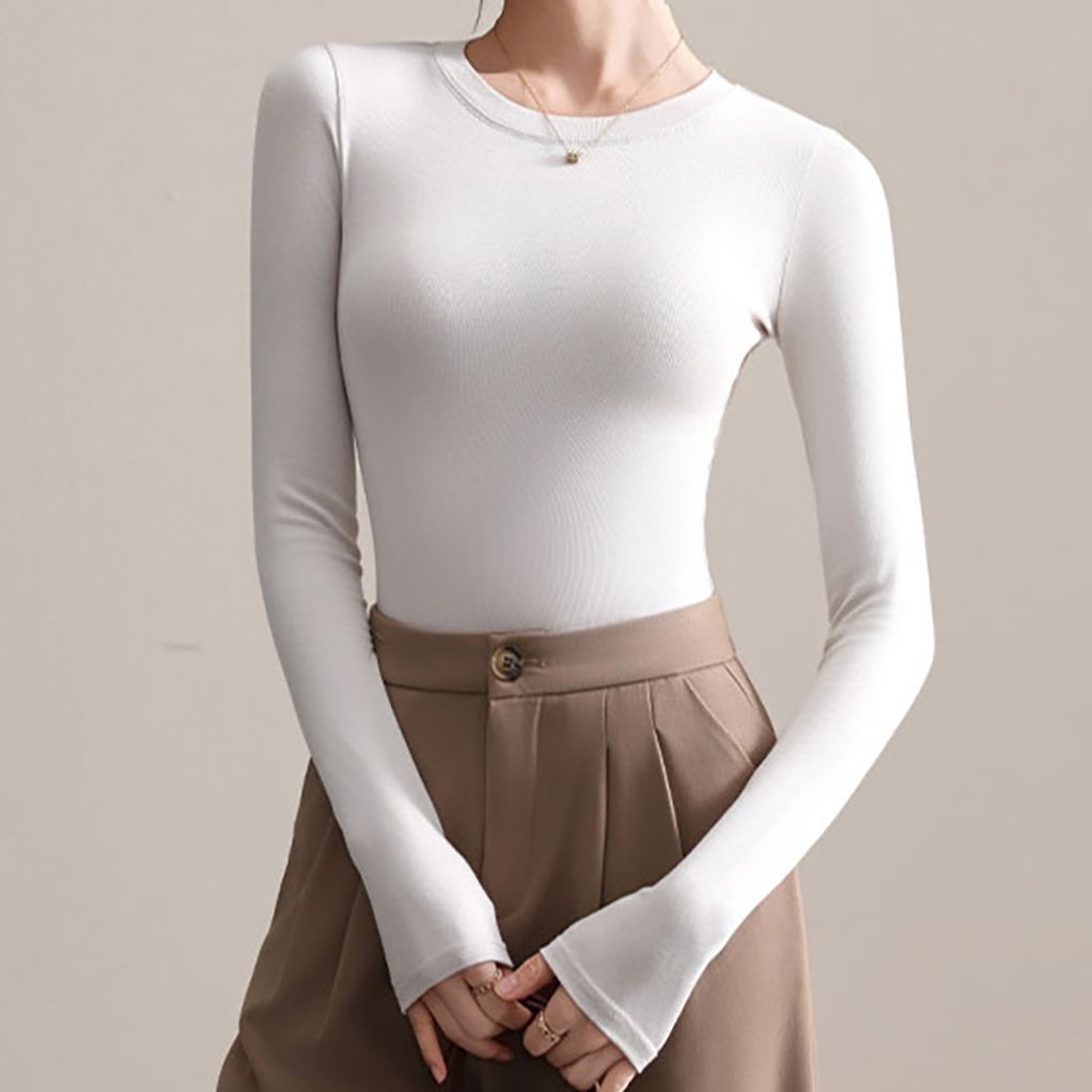 라운드넥 베이직 기본스타일 무지 간절기 이지웨어 긴팔티