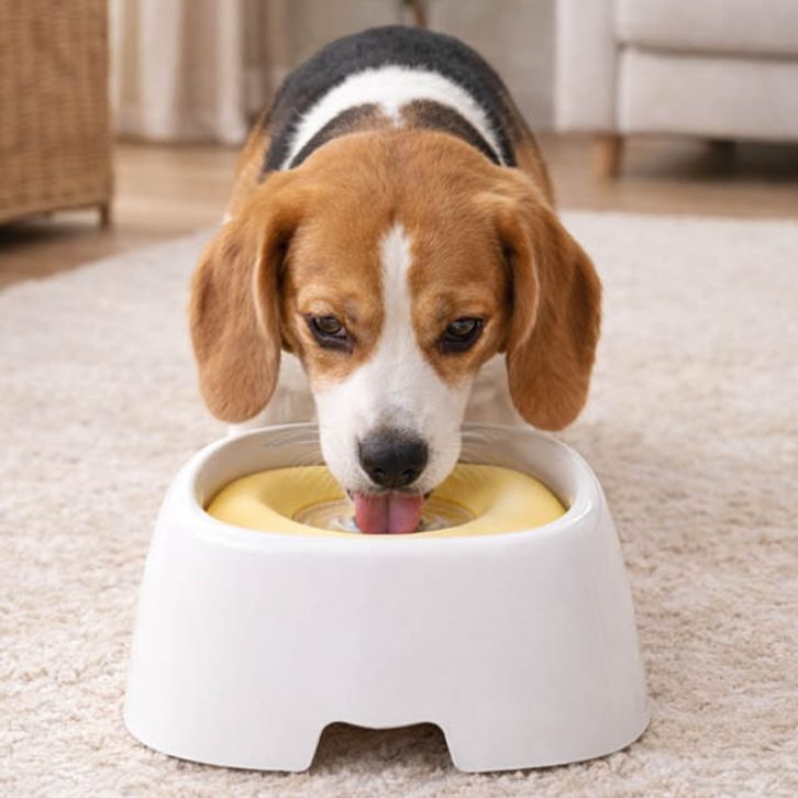 급수기 물그릇 출수량이 조절되어 적당한 양만큼 추출되는 워터볼