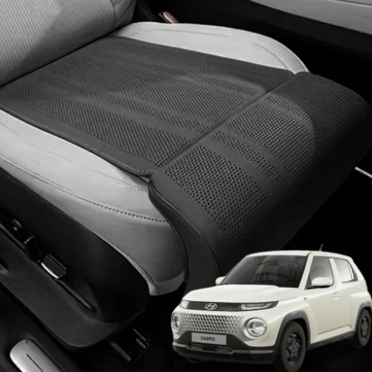 캐스퍼 슬림형 통풍 연장 타공 차량용 방석 - 블랙