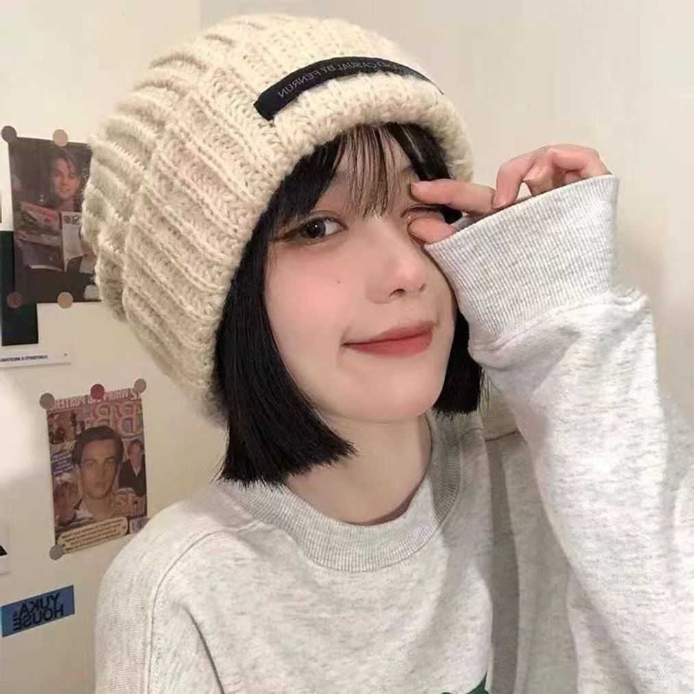 겨울 니트 베이직 데일리 골지모자 ATZ