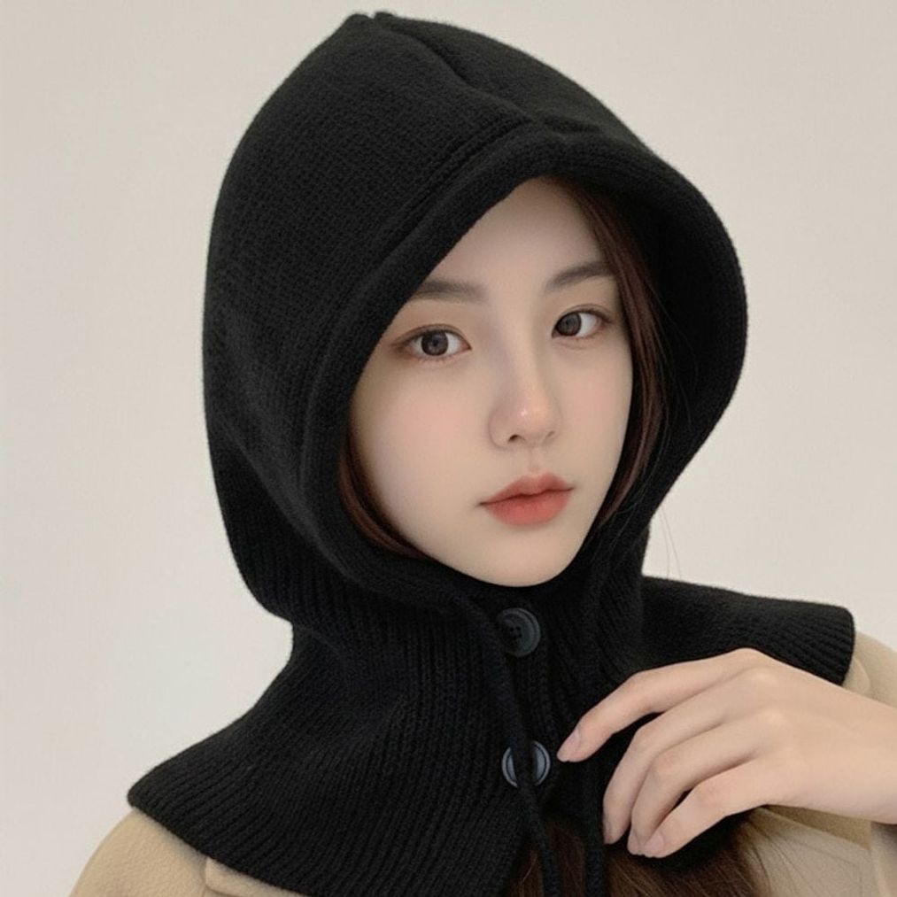 모던 베이직 스누드 니트 후드 워머 ATZ