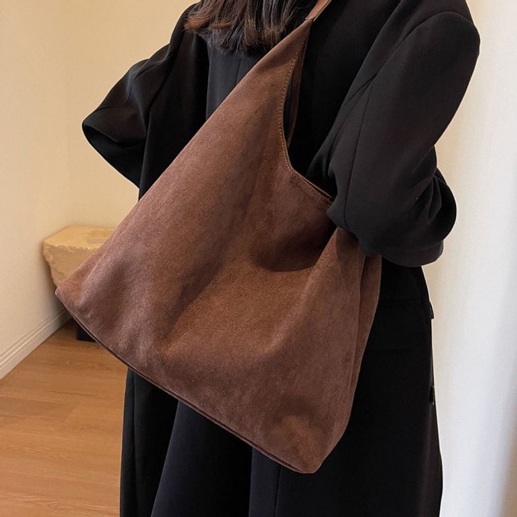 스웨이드 미니멀 데일리 빅 숄더백 ATZ