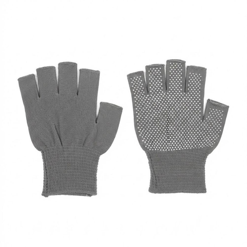 미끄럼방지 작업용 5구 도트 장갑 나일론 그레이
