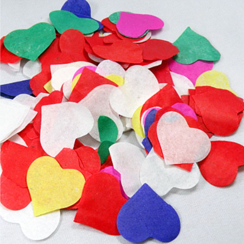 축하꽃종이-(하트) 종이컨페티 조각페이퍼 대용량 이벤트 파티 행사용품