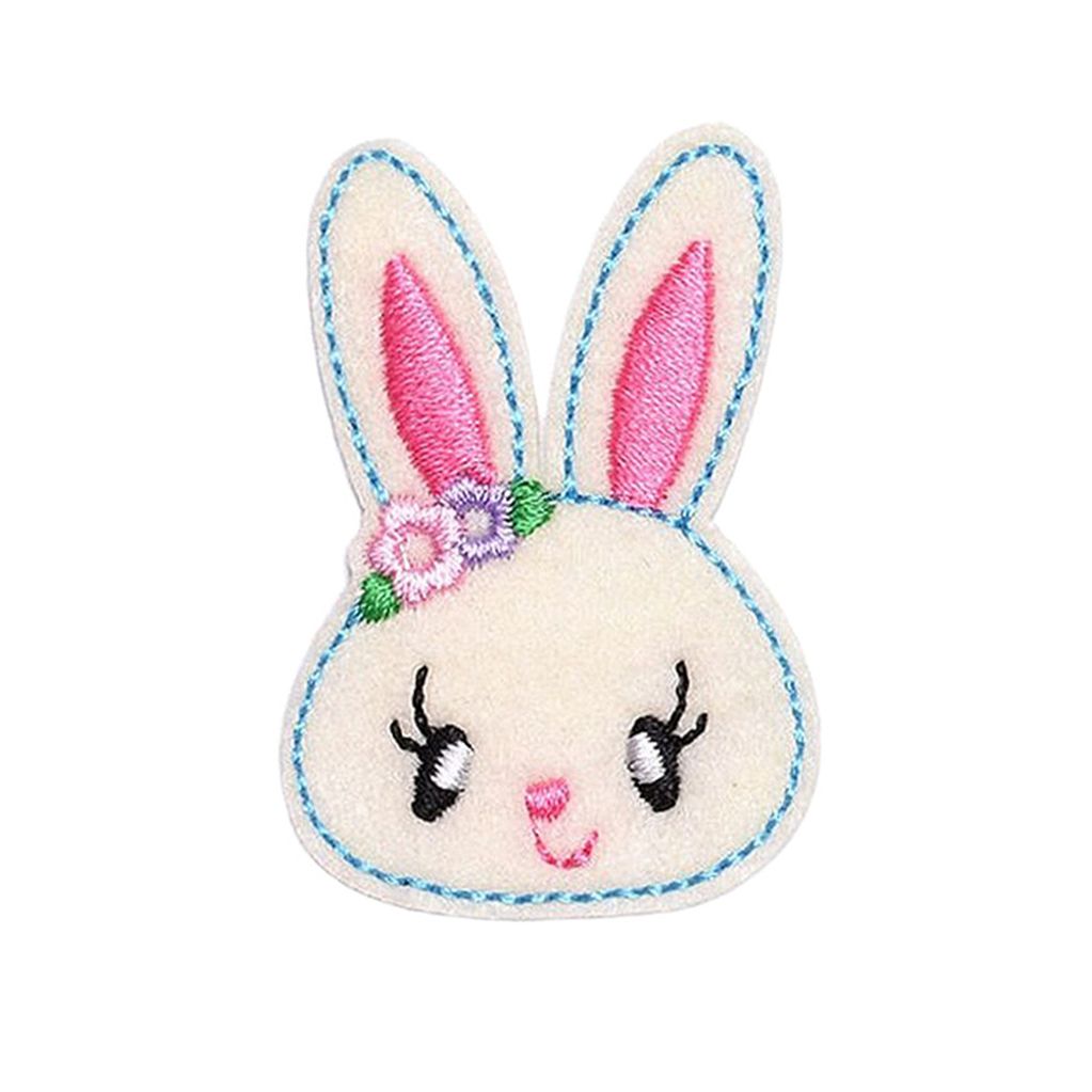 의류DIY 리폼 자수패치 열접착식 와펜 하얀토끼