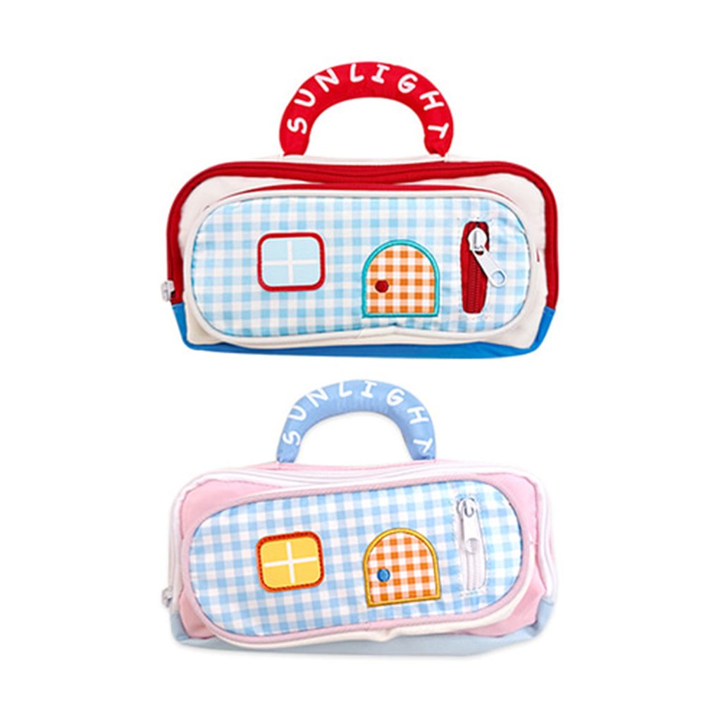 (TD) 패딩 손잡이 다용도 필기구 파우치