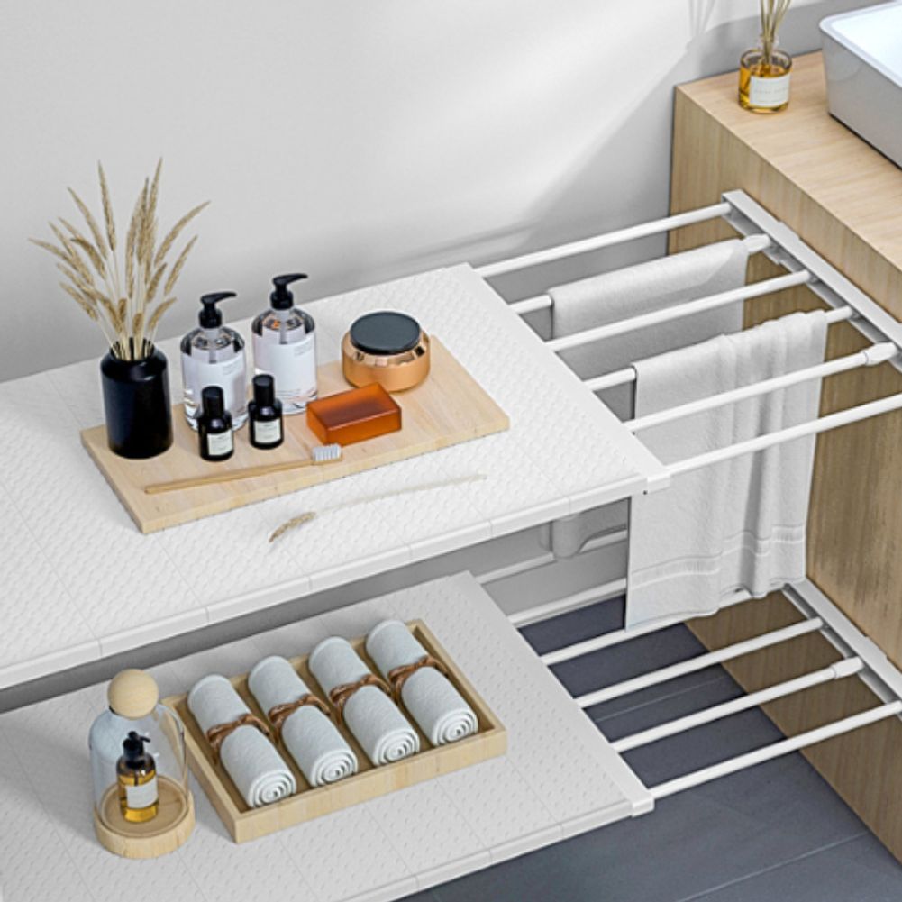 길이조절 선반 주방수납 공간분리 선반연장 구조