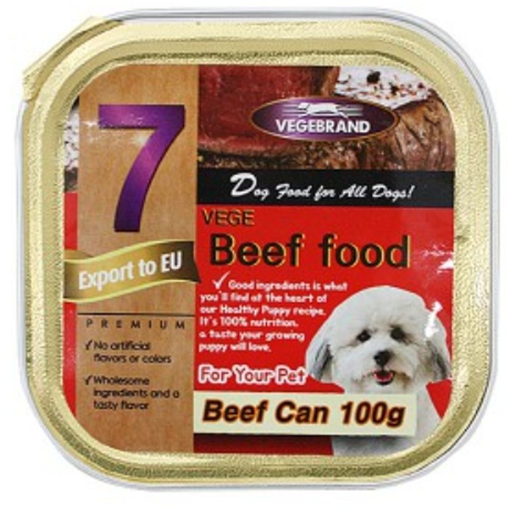 베게7 소고기 강아지 반려견 간식 캔 통조림 100g 96개 1박스