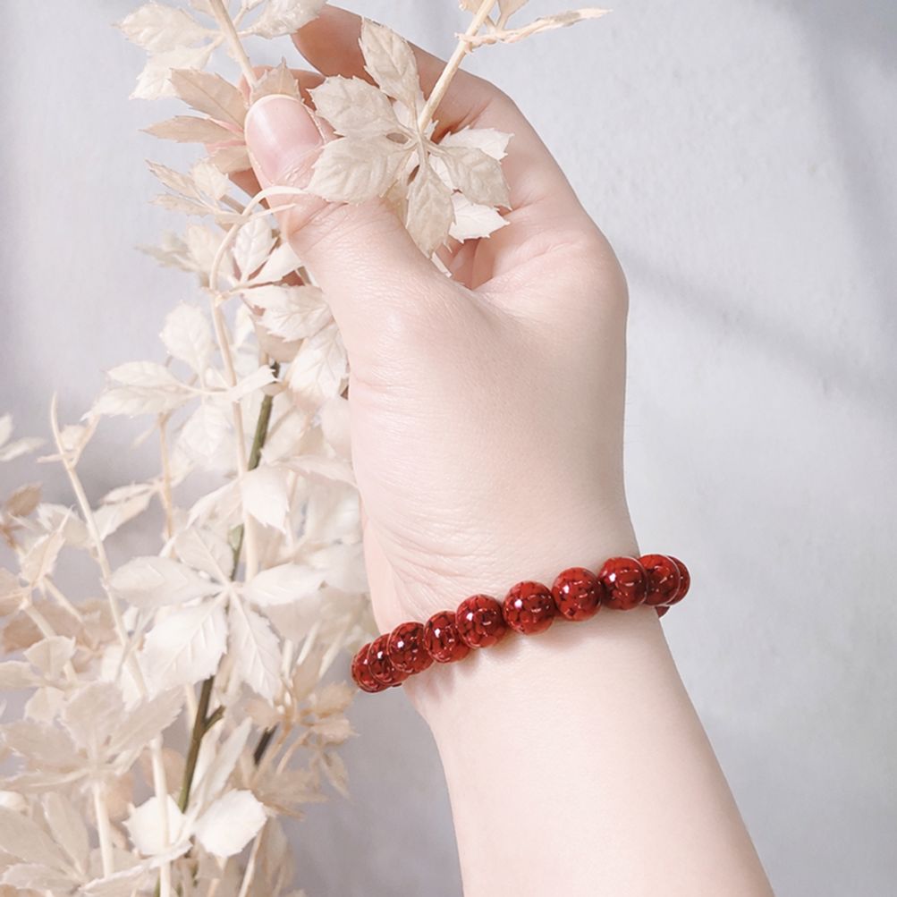 G51 주사 경면비즈 남녀공용팔찌 8.5mm