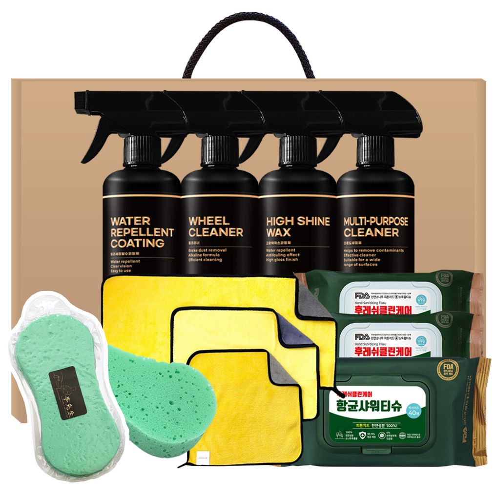 (카핫템) 이선생 프리미엄 11종 선물세트X12개 세차용품8종 항균세정티슈2종 기타1종